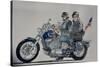 Motorcycle Ride, 1991,(watercolor)-Anthony Butera-Stretched Canvas