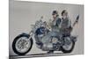 Motorcycle Ride, 1991,(watercolor)-Anthony Butera-Mounted Giclee Print
