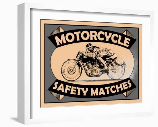 Motorcycle Safety Matches-Mark Rogan-Framed Art Print