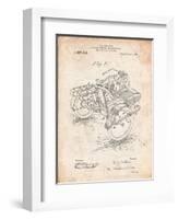 Motorcycle Sidecar 1918 Patent-Cole Borders-Framed Art Print