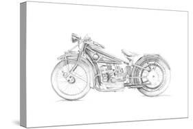 Motorcycle Sketch I-Megan Meagher-Stretched Canvas