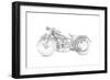 Motorcycle Sketch I-Megan Meagher-Framed Premium Giclee Print