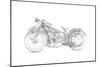 Motorcycle Sketch I-Megan Meagher-Mounted Premium Giclee Print