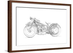 Motorcycle Sketch I-Megan Meagher-Framed Art Print