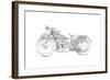 Motorcycle Sketch I-Megan Meagher-Framed Art Print