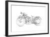 Motorcycle Sketch I-Megan Meagher-Framed Art Print