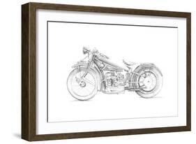 Motorcycle Sketch I-Megan Meagher-Framed Art Print