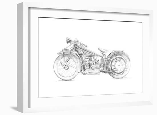 Motorcycle Sketch I-Megan Meagher-Framed Art Print