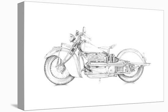 Motorcycle Sketch II-Megan Meagher-Stretched Canvas