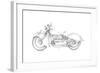 Motorcycle Sketch II-Megan Meagher-Framed Art Print