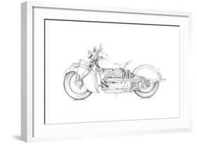 Motorcycle Sketch II-Megan Meagher-Framed Art Print