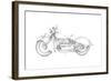 Motorcycle Sketch II-Megan Meagher-Framed Art Print