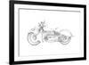 Motorcycle Sketch II-Megan Meagher-Framed Art Print