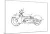 Motorcycle Sketch II-Megan Meagher-Mounted Art Print