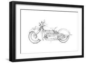 Motorcycle Sketch II-Megan Meagher-Framed Art Print