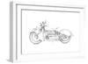 Motorcycle Sketch II-Megan Meagher-Framed Art Print