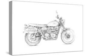 Motorcycle Sketch III-Megan Meagher-Stretched Canvas