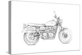 Motorcycle Sketch III-Megan Meagher-Stretched Canvas