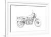 Motorcycle Sketch III-Megan Meagher-Framed Art Print