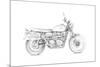 Motorcycle Sketch III-Megan Meagher-Mounted Art Print