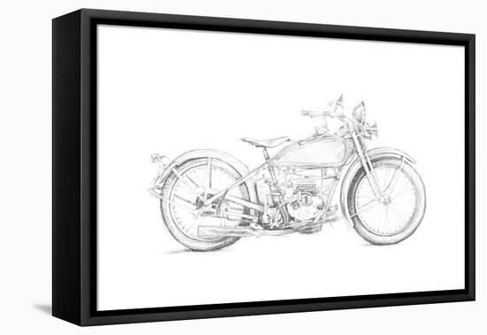 Motorcycle Sketch IV-Megan Meagher-Framed Stretched Canvas