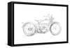 Motorcycle Sketch IV-Megan Meagher-Framed Stretched Canvas