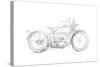 Motorcycle Sketch IV-Megan Meagher-Stretched Canvas