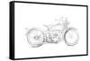 Motorcycle Sketch IV-Megan Meagher-Framed Stretched Canvas