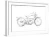 Motorcycle Sketch IV-Megan Meagher-Framed Art Print