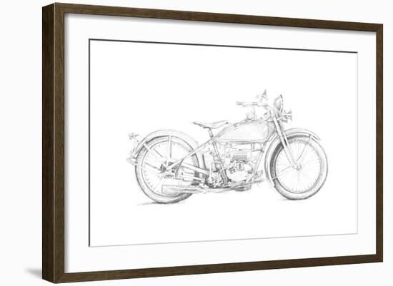 Motorcycle Sketch IV-Megan Meagher-Framed Art Print