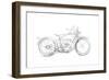 Motorcycle Sketch IV-Megan Meagher-Framed Art Print