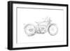 Motorcycle Sketch IV-Megan Meagher-Framed Art Print