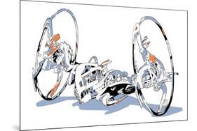 Motorcycle-HR-FM-Mounted Art Print