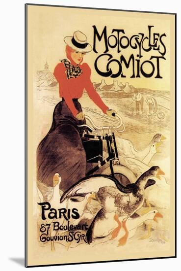Motorcycles Comiot-Théophile Alexandre Steinlen-Mounted Art Print