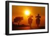 Motorcycles, Funbikes, Husquarna Nuda 900R and Ktm 990 Smc, Back Light, Sundown, Country Road-Fact-Framed Photographic Print