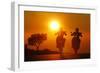 Motorcycles, Funbikes, Husquarna Nuda 900R and Ktm 990 Smc, Back Light, Sundown, Country Road-Fact-Framed Photographic Print