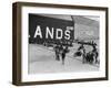 Motorcycles on the start line at the MCC Members Meeting, Brooklands, 10 September 1938-Bill Brunell-Framed Photographic Print