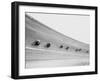 Motorcycles Racing on Sloped Track-null-Framed Photographic Print