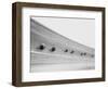 Motorcycles Racing on Sloped Track-null-Framed Photographic Print