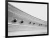 Motorcycles Racing on Sloped Track-null-Framed Photographic Print