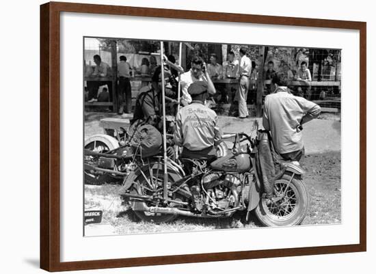 Motorcycles with Stunt Bars-Russell Lee-Framed Photographic Print