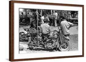 Motorcycles with Stunt Bars-Russell Lee-Framed Photographic Print