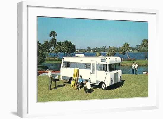 Motorhome at the Lake-null-Framed Art Print