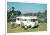 Motorhome at the Lake-null-Framed Art Print