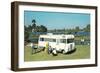 Motorhome at the Lake-null-Framed Art Print