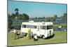 Motorhome at the Lake-null-Mounted Art Print