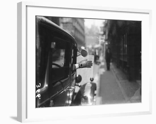 Motoring Hand Signal-null-Framed Photographic Print