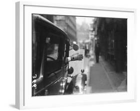 Motoring Hand Signal-null-Framed Photographic Print