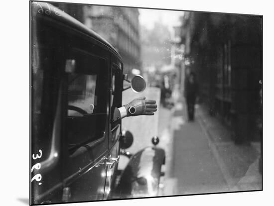 Motoring Hand Signal-null-Mounted Photographic Print