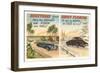 Motoring in Florida Versus the North-null-Framed Art Print